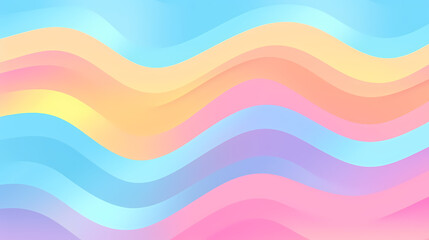 Gradient colorful abstract wallpaper with multicolored wavy surface - obrazy, fototapety, plakaty