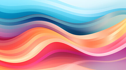 Gradient colorful abstract wallpaper with multicolored wavy surface