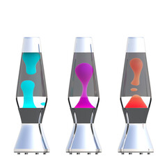 Lava lamp, table lamp, isolated on transparent background, interior lighting, 3D illustration, cg render
