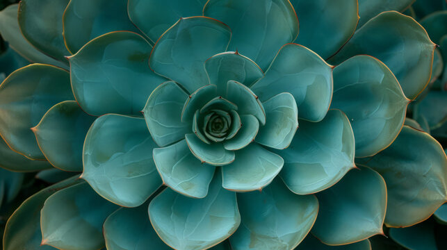 Close of a blue succulent, desert plant, Mexico