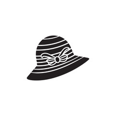 Easter Bonnet Silhouette Vector: Celebrating Spring with Stylish Headwear in Elegant Silhouette- Easter Bonnet Vector stock.
