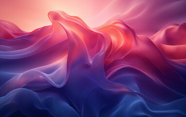 Obraz premium Abstract Red & Blue Gradient Background, Soft Blurred Light Wave Background, Web Banner, Wallpaper 