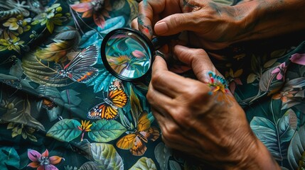 Amidst gammaray burst studies, an international nurse crafts diaphanotypes, magnifying glass in hand, capturing the resilience of wildlife ecosystems low texture