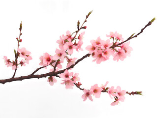 Sakura branch on transparent background - obrazy, fototapety, plakaty