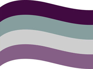 Asexual Flag Wavy Pride Month LGBTQ Rainbow