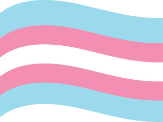 Transgender Flag Wavy Pride Month LGBTQ Rainbow