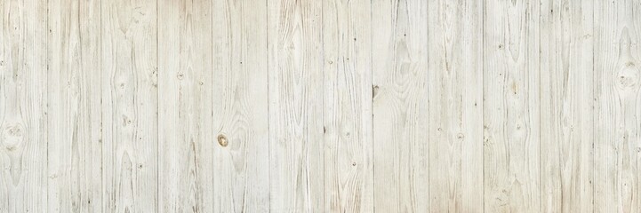 Background of aged rough white vertical wooden boards close up.
