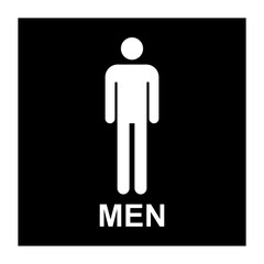 Restroom male wc symbol, men flat web button, toilet vector illustration information