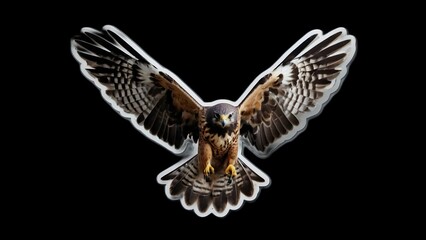 a sticker of falcon on transparent background