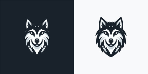 Logo design featuring a wolf in vector.