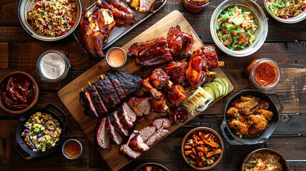 Elevated interpretation of traditional Southern barbecue dishes in a modern setting