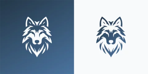 Foto op Canvas Wolf logo depicted in vector art. © Mulyadi Lim