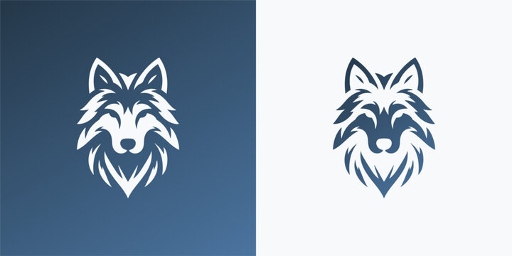 Wolf logo depicted in vector art.