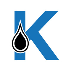 Obraz premium Hydro Logo combine with letter K vector template