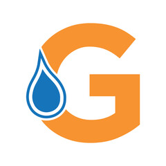 Hydro Logo combine with letter G vector template