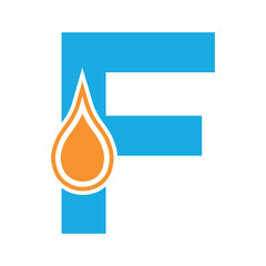 Obraz premium Hydro Logo combine with letter F vector template