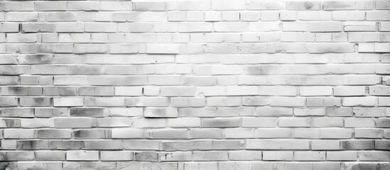 A black and white photo showcasing a white brick wall made up of rectangles in a pattern, illustrating the beauty of this composite material
