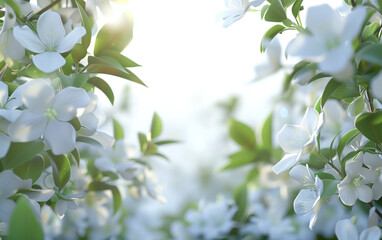 Spring blooming flower tree,created with Generative AI tecnology.