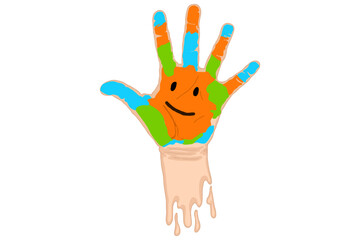 Vector Image of Hands Making Crafts