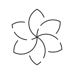 Spring flowers line icon. Forest fern eucalyptus art foliage natural leaves herbs. Decorative beauty elegant illustration for design hand drawn flower