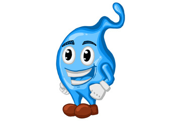 Water Drop Cartoon Character Mascot