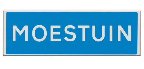 Deurstickers Dutch place name sign .Nederlands plaatsnaambord Moestuin © Richard