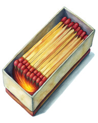 matchbox isolated on a white background