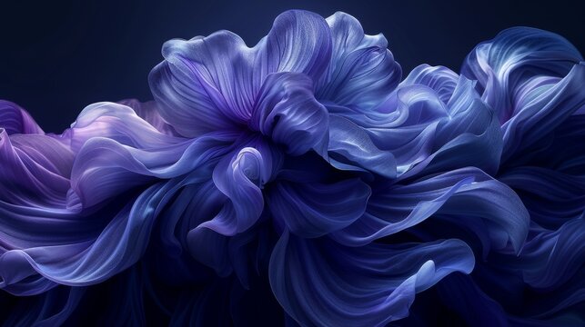  a close up of a purple flower on a black background with a blurry image of it's petals.