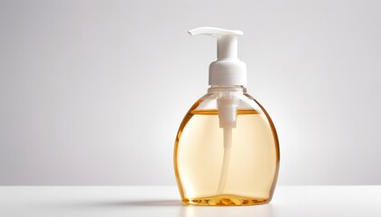 liquid soap bottle isolated on white background