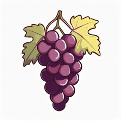 Illustration logo of bunch of grapes