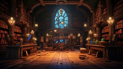 Fototapeta premium Old cellar. AI generated art illustration.