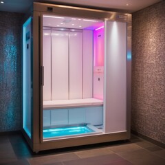 Contemporary home sauna design featuring ambient lighting and sleek benches, offering a luxurious wellness experience in a residential setting.
