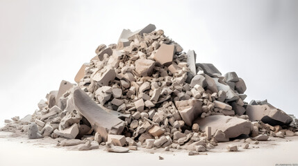 rubble on a white background