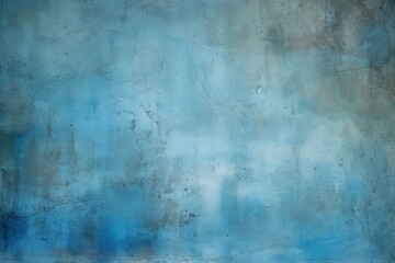 Abstract background with the texture of an old light blue wall, on which layers of peeling paint are visible. - obrazy, fototapety, plakaty