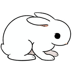 ポップなウサギのイラスト