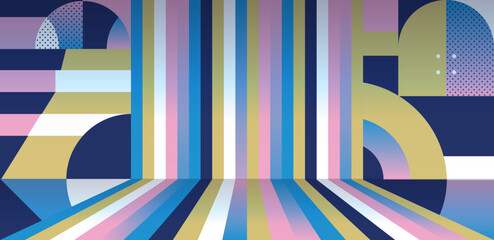 Summer Sports Games Event in Paris abstract geometric elements trendy pattern Sale gift card background winner competition congratulations 2024 modern design champion award travel banner