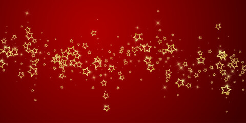 Obraz na płótnie Canvas Gold sparkling star confetti.