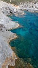 Wonderful view from above of the coast of Sardinia. 