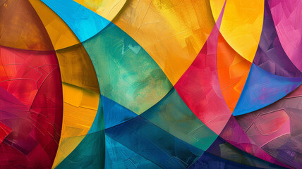 Fototapeta premium Abstract geometric rainbow colors