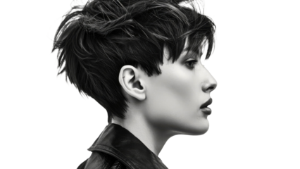 Haircut pixie woman (PNG)