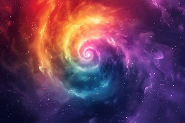 Vibrant colors spiral galaxy background.