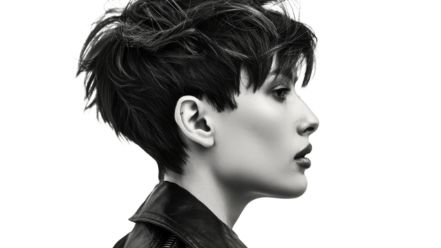 Haircut pixie woman (PNG)