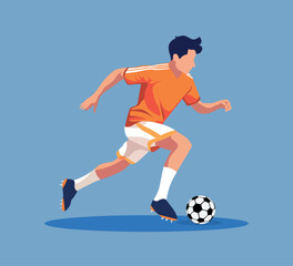 soccer player with ball illustration