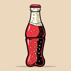 bottle of cola vector illustration