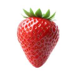 Isolated strawberry. Fresh whole strawberry fruit with leaf and half isolated on transparent background with clipping path