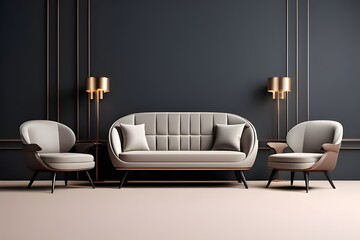 Stylish Interior: Elegant Furniture Icons for Interior Design Firm - Hand Edited Generative AI