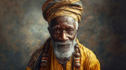 Portrait of african old man