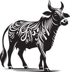 Cow silhouette vector