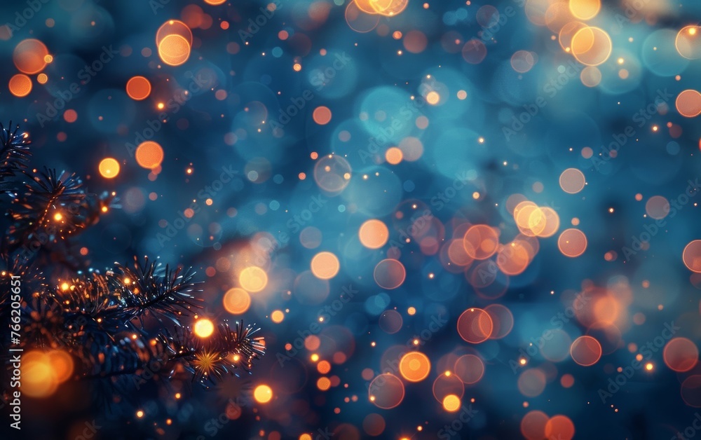 Poster stunning and elegant bokeh effect display, featuring a multitude of shimmering, radiant circles on a