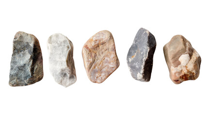 Square stones isolated with transparent background - obrazy, fototapety, plakaty